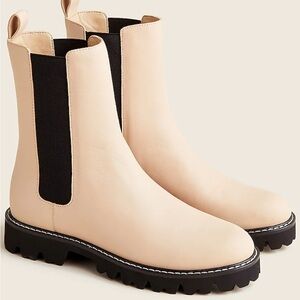 J. Crew Gwen Lug-sole High-shaft Leather Chelsea Boots